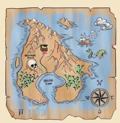 Treasure Map Card Pirates Never Get Lost Because X Marks the Spot Greetings