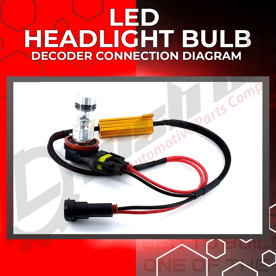 H11 LED DRL Fog Light CANBUS 50W 6Ohm Load Resistors Warning Error Free - Image 4 of 4