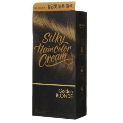 THE FACE SHOP Stylist Silky Hair Color Cream #Golden Blonde Self Hair Dye NEU