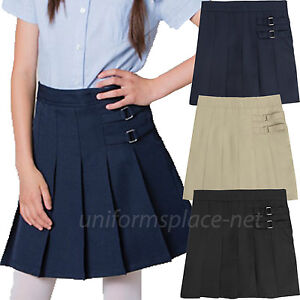 French Toast Girls Two-Tab Pleated Scooter Skirt
