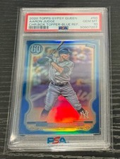 2020 topps GYPSY QUEEN aaron judge CHROME 90/99 PSA 10 gem mint blue refractor