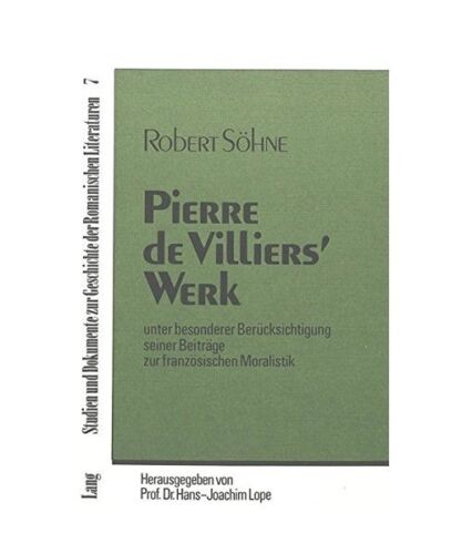 Pierre de Villiers' Werk: Unter besonderer Berücksichtigung seiner Beiträge zu - Zdjęcie 1 z 1