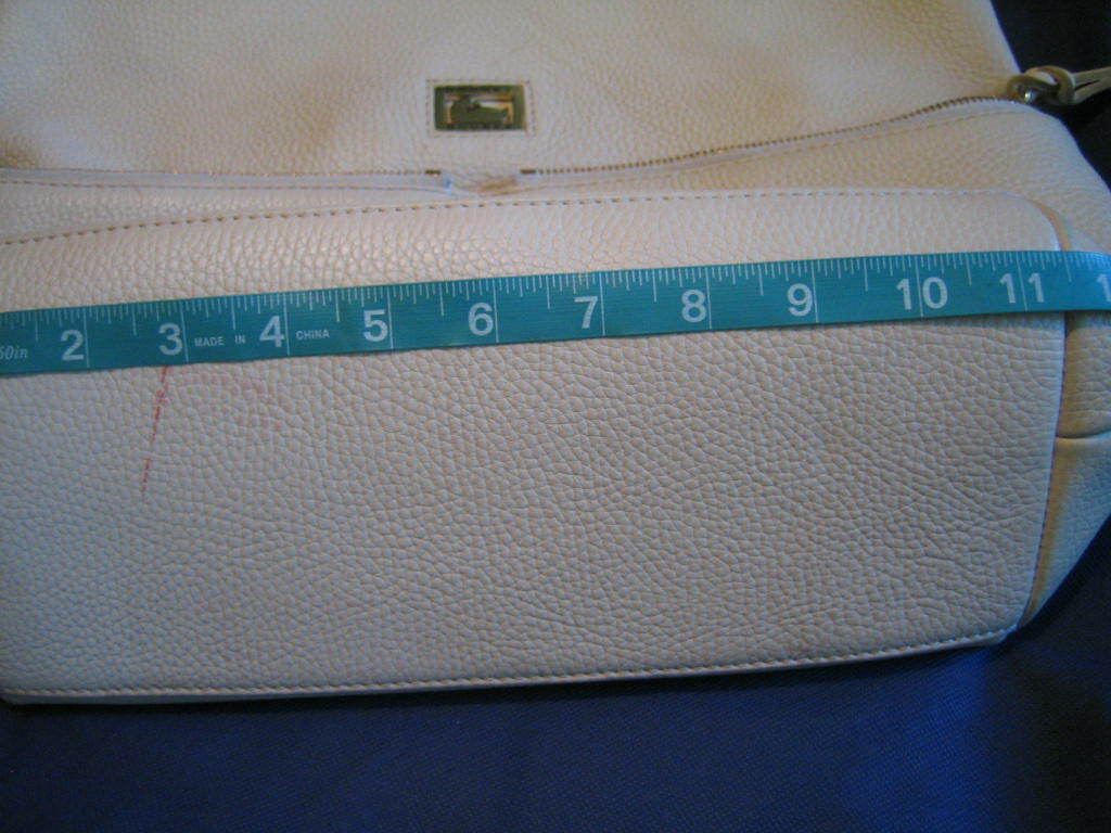 Dooney & Bourke Pebbled Leather Bag. Ivory Color … - image 3