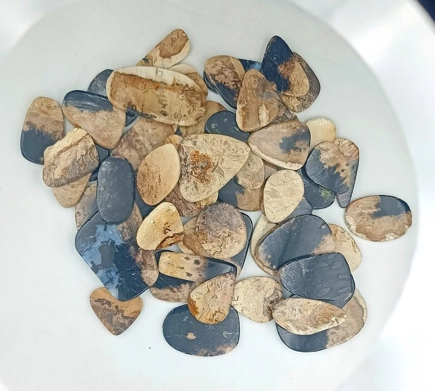 Lote de cabujón de ágata raíz de palma hecho a mano, piedra preciosa suelta de ágata raíz de palma 72476 Foto 2 de 4