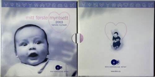 Norway 2003 5 Coins Children`s Baby Mint Set + Silver Medal MS77 Mintage 2,000 - Picture 2 of 3