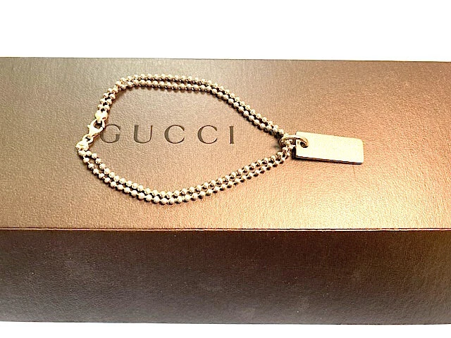 BRACCIALE GUCCI CLASSIC ARGENTO STERLING 925 LUNGHEZZA 19 8 cm MARCHI SVIZZERI CONVENZIONE