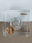 1964 Kennedy Silver Half Dollar Lucite Cube Paperweight Coin Set