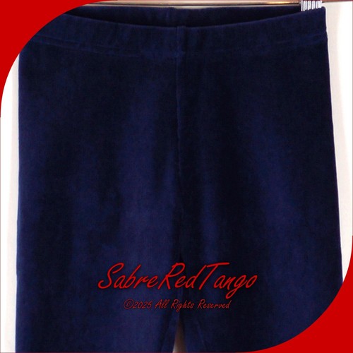 NWT HANNA ANDERSSON RIBBED VELOUR LEGGINGS NAVY BLUE 140 10 - Picture 2 of 4