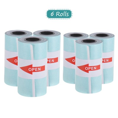 6 Rollen Bedruckbare Aufkleber Papier Rolle 57mmx30mm