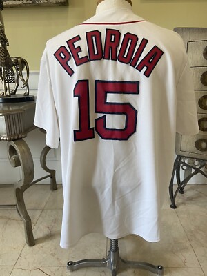 MLB Boston Red Sox Majestic Authentic Mens XXL White Jersey #15
