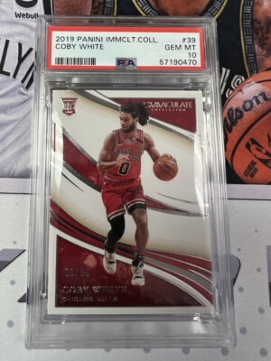 PSA Gem Mint 10 2019 Panini Immaculate Coby White Rookie Card #
