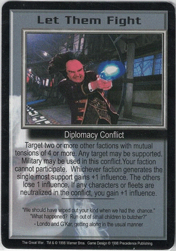 Babylon 5 CCG The Great War Ed Individual Card Sale Near Mint or Better Part 2/4 - Picture 17 of 25