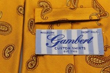 1995 ) GAMBERT MEN'S TIE 100% SILK MADE IN USA
