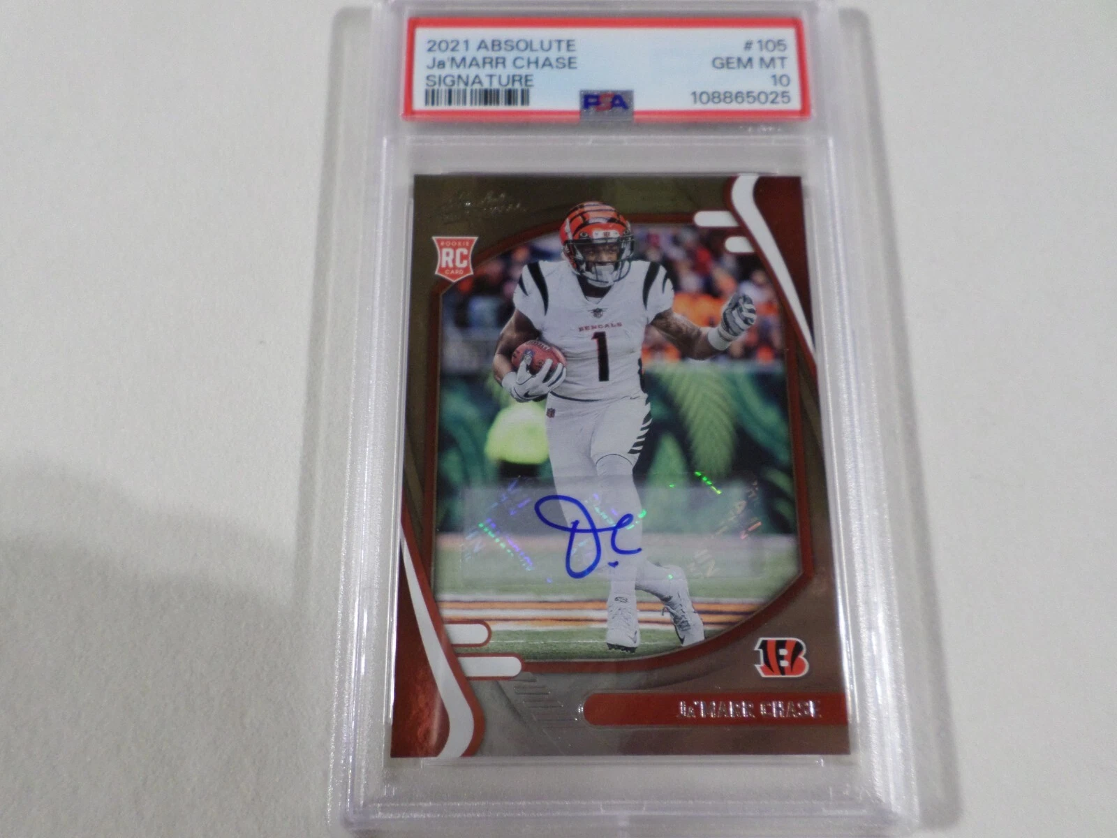JaMarr Chase Panini Absolute #105 Signature