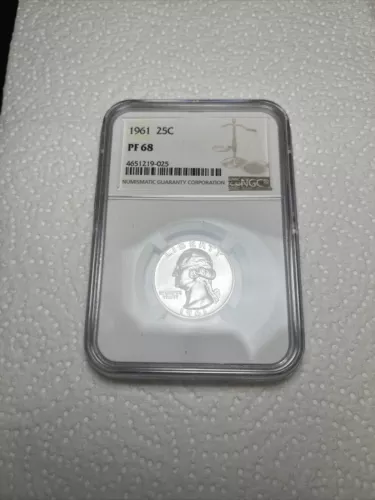 1961 Washington Quarter PF68 NGC Certified