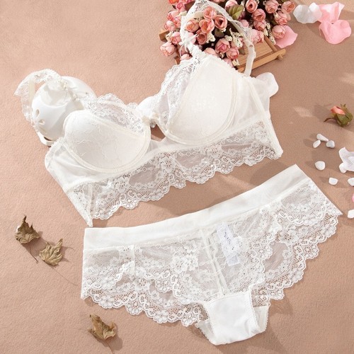 Varsbaby Push Up Lace Bra with Panty Set Underwire Lingerie - Picture 3 of 28