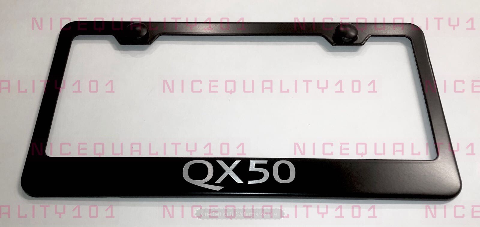 QX 50 Stainless Steel Finished License Plate Frame Holder Rust Free