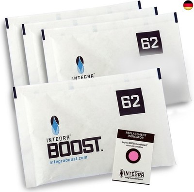 Integra Boost 62% - 4 x 67g Feuchtigkeitsregler I 2-Wege Luftbefeuchter mit