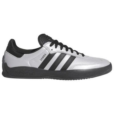 adidas Puig Samba Silver Metallic & Core Black Skate Shoes