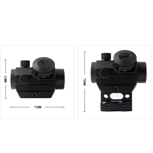 Micro Red Dot Sight Scope 3 MOA 1x25mm Reflex Sight W/ 1'' Riser 20mm Rail Mount - Picture 5 of 17