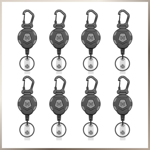SchlüSselanhäNger 8Er-Pack Einziehbar Karabiner-Ausweishalter 31,5 Zoll-image