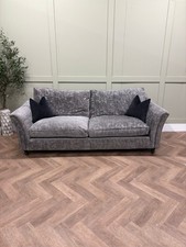 Grey - Next Lanston Studded Arm 4 Seater Sofa - Delivery Available