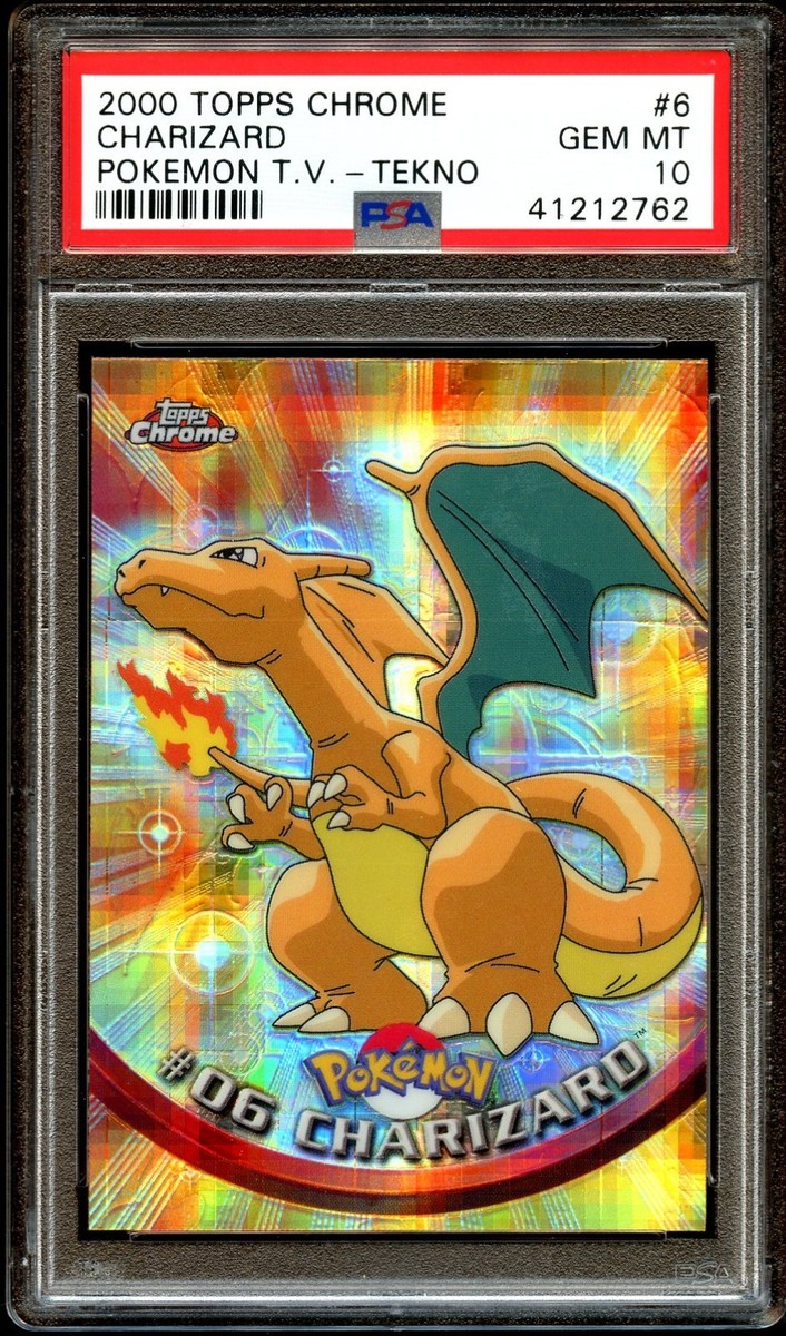Topps Chrome モンスターキャラクターカード 10 PSA 10 GEM MINT Charizard 06 TOPPS Series 1 TEKNO CHROME HOLO