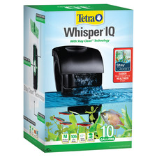 Tetra Whisper IQ Power Filter 10 Gallons, 105 GPH, with Stay Clean Technology