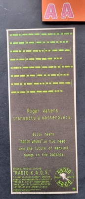 Roger Waters Radio K.A.O.S. Album Promo Print Advertisement 1987