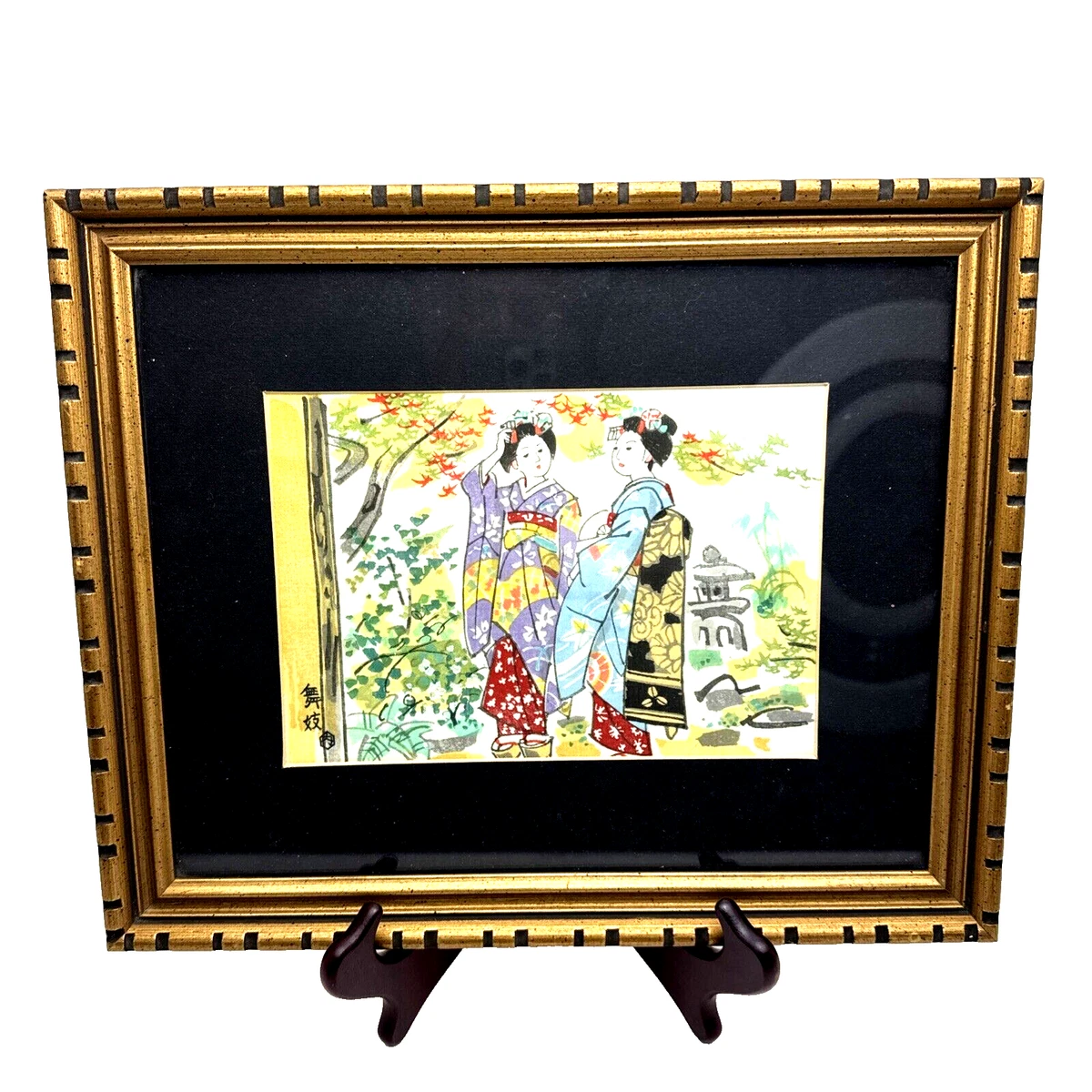 艺妓画在古董日本画作、画卷| eBay