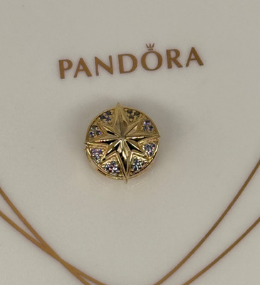 New Genuine Authentic Pandora x Marvel Captain Marvel Insignia Charm 762744C01