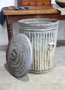 Vintage Industrial Trash Can | eBay
