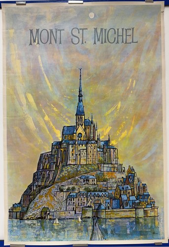 Original Vintage Poster MONT ST MICHEL Frankreich Reise Tourismus Reiseziel 1960