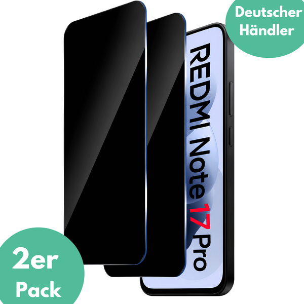 2X Schutzglas FüR Xiaomi Redmi Note 17 Pro 5G Blickschutz Panzerfolie Screen 9H-image