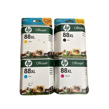 Genuine HP 88XL Black Cyan Magenta Yellow Color Ink Cartridge Set 4 Pack 88 XL
