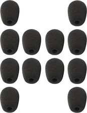 12 Pack Headset Microphone Windscreen Foam Cover Soft Comfortable and High-Densi
