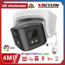 VIKYLIN 4MP Panoramic 170 Dual Lens Full Color IR IP Camera 2Way Audio POE CCTV