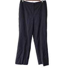 VTG Carlisle Black Pinstripe dress pants 100 Wool size 8 Office