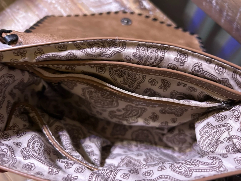 Bolso Mensajero Blazin Roxx Para Mujer Western Vanessa Cuero Oculto Foto 4 de 4