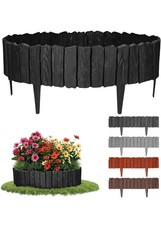 realistic wood effect lawn/path border edging midnight black,2.32m packs