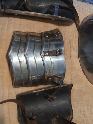 Old Medieval body Knees Armor & Liner Reenactment 15th century Thick Suit Of - Picture 3 of 3