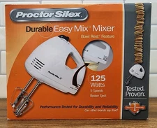 Protector Silex Durable Easy Mix Mixer 62515RY 125 Watts Hand Mixer New