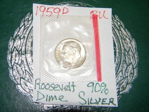 1959 D  Roosevelt Dime. Fully Separated Horizontal Torch Lines. Nice BU. (Inv.)