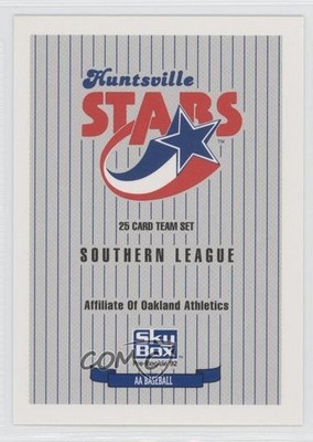 1992 SkyBox Pre-Rookie Huntsville Stars Checklist #HUST 0q3