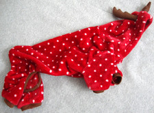 Christmas Reindeer Sm Pet Dog Costume Red Sweater with Antlers Pajamas Luv Gear