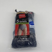 Hanes Briefs 5-Pack Men's Tagless Underwear S ComfortSoft Waistband NEW