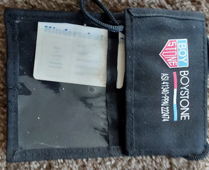 AROUND THE NECK POUCH FOR CHILD ID , PASSPORT AND MORE (KINDERSCHUTZPASS)