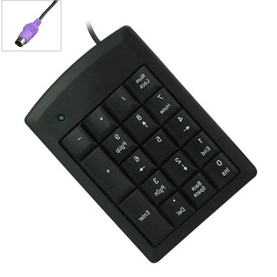 18 Key Wireds Numerics Keypad USB PS2s Plugs And Play Portable Silents Keyboards