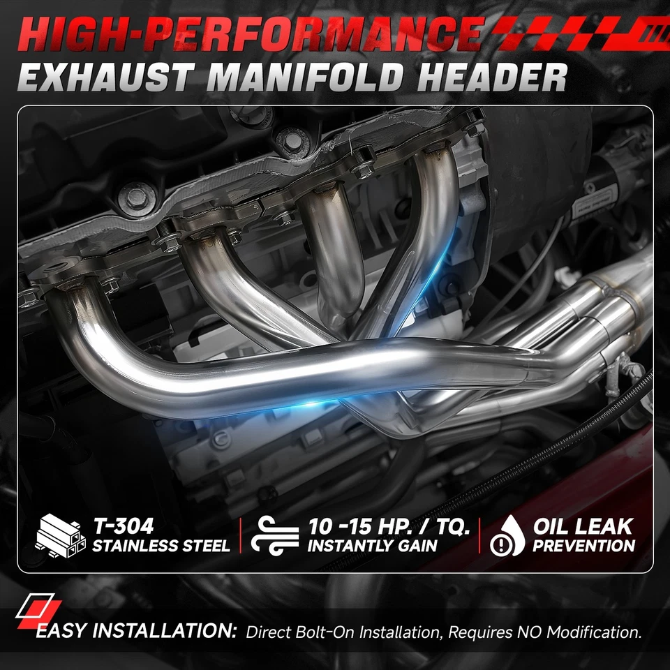 Stainless Steel Manifold 4-1 Header Exhaust for Mitsubishi Eclipse 4CYL 00-05 — 第 2/4 张图片