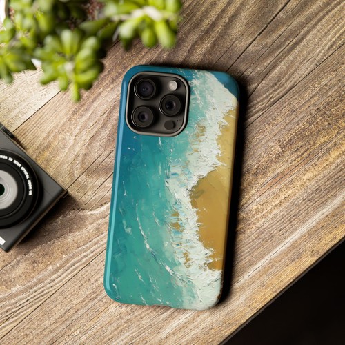 Phone Ink Case for iPhone / Galaxy / Pixel – Ocean Beach Coastal Oil Painting - Picture 65 of 257